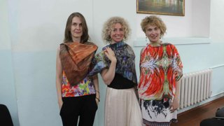 IРабота участницы мастер-класса. Рисунок для принта дизайнерского платка,